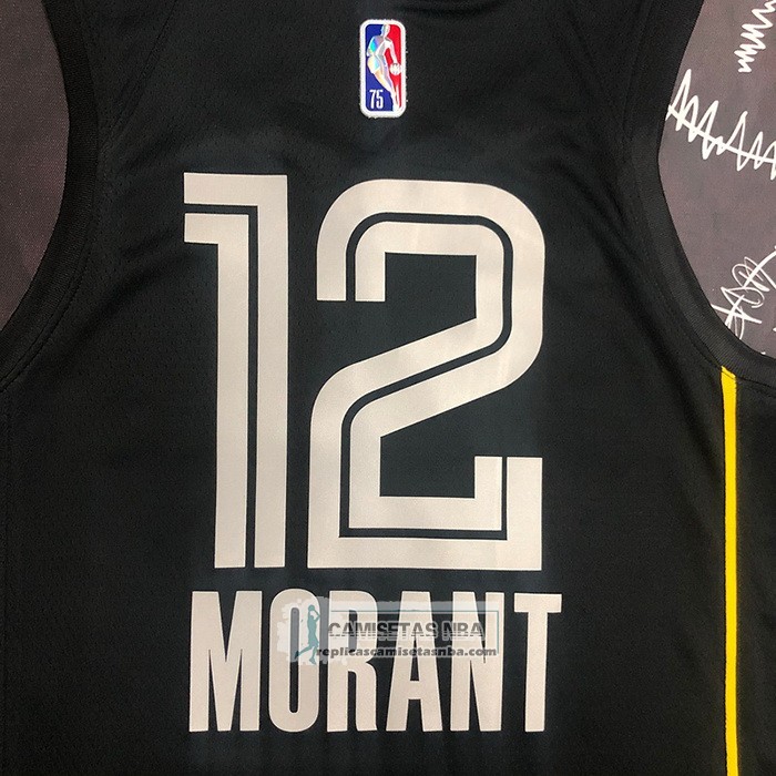 Camiseta Memphis Grizzlies Ja Morant NO 12 Select Series Negro